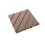 Tidoin Outdoor 1 ft. x 1 ft. Composite Interlocking Tile Deck Tile in Brown(27 Per Box)