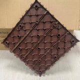 Tidoin Outdoor 1 ft. x 1 ft. Composite Interlocking Tile Deck Tile in Brown(36 Per Box)