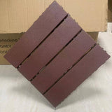 Tidoin Outdoor 1 ft. x 1 ft. Composite Interlocking Tile Deck Tile in Brown(36 Per Box)