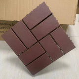 Tidoin Outdoor 1 ft. x 1 ft. Composite Interlocking Tile Deck Tile in Brown(36 Per Box)