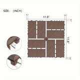 Tidoin Outdoor 1 ft. x 1 ft. Composite Interlocking Tile Deck Tile in Brown(36 Per Box)