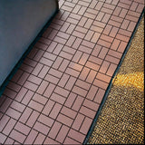 Tidoin Outdoor 1 ft. x 1 ft. Composite Interlocking Tile Deck Tile in Brown(27 Per Box)