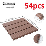 Tidoin Outdoor 1 ft. x 1 ft. Composite Interlocking Tile Deck Tile in Brown(54 Per Box)