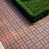 Tidoin Outdoor 1 ft. x 1 ft. Composite Interlocking Tile Deck Tile in Brown(54 Per Box)