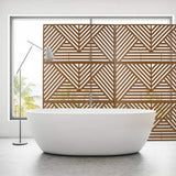 Tidoin 6.3 ft. x 4 ft. Brown Steel Freestanding Flat Flat Top Decorative Privacy Screen Metal Fence Panel