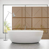 Tidoin 6.3 ft. x 4 ft. Brown Steel Freestanding Flat Flat Top Decorative Privacy Screen Metal Fence Panel