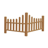 VITA Country Corner Embossed Vinyl Picket Fence, Brown - 49"L x 49"W x 44"H