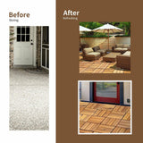 WELLFOR 1 ft. x 1 ft. Acacia Wood Deck Tile in Brown (27-Piece Per Box)