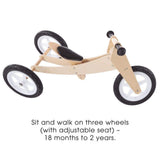 Lil Rider 3-in-1 Wooden Convertible Glide Bike