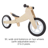 Lil Rider 3-in-1 Wooden Convertible Glide Bike