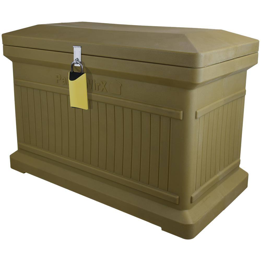 RTS Home Accents ParcelWirx Oak Horizontal Lockable with Smart Lock Package Delivery Box