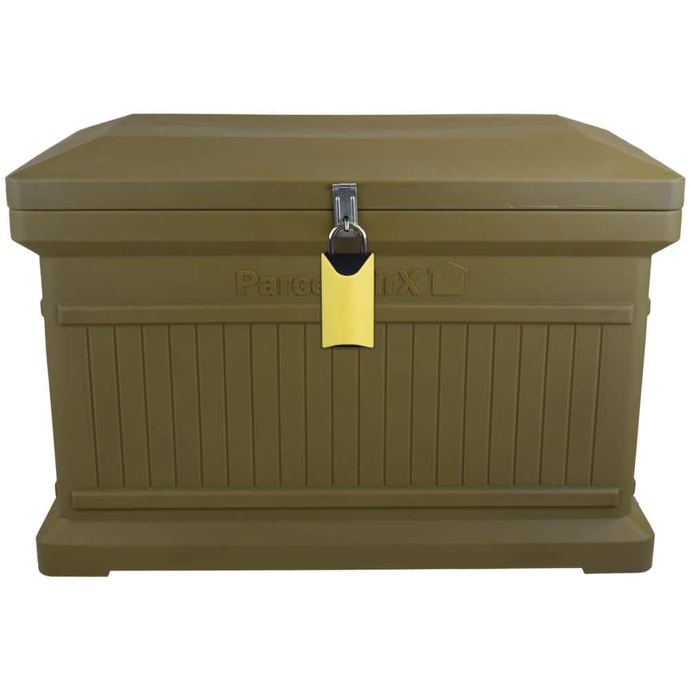 RTS Home Accents ParcelWirx Oak Horizontal Lockable with Smart Lock Package Delivery Box