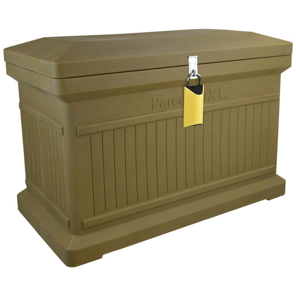 RTS Home Accents ParcelWirx Oak Horizontal Lockable with Smart Lock Package Delivery Box