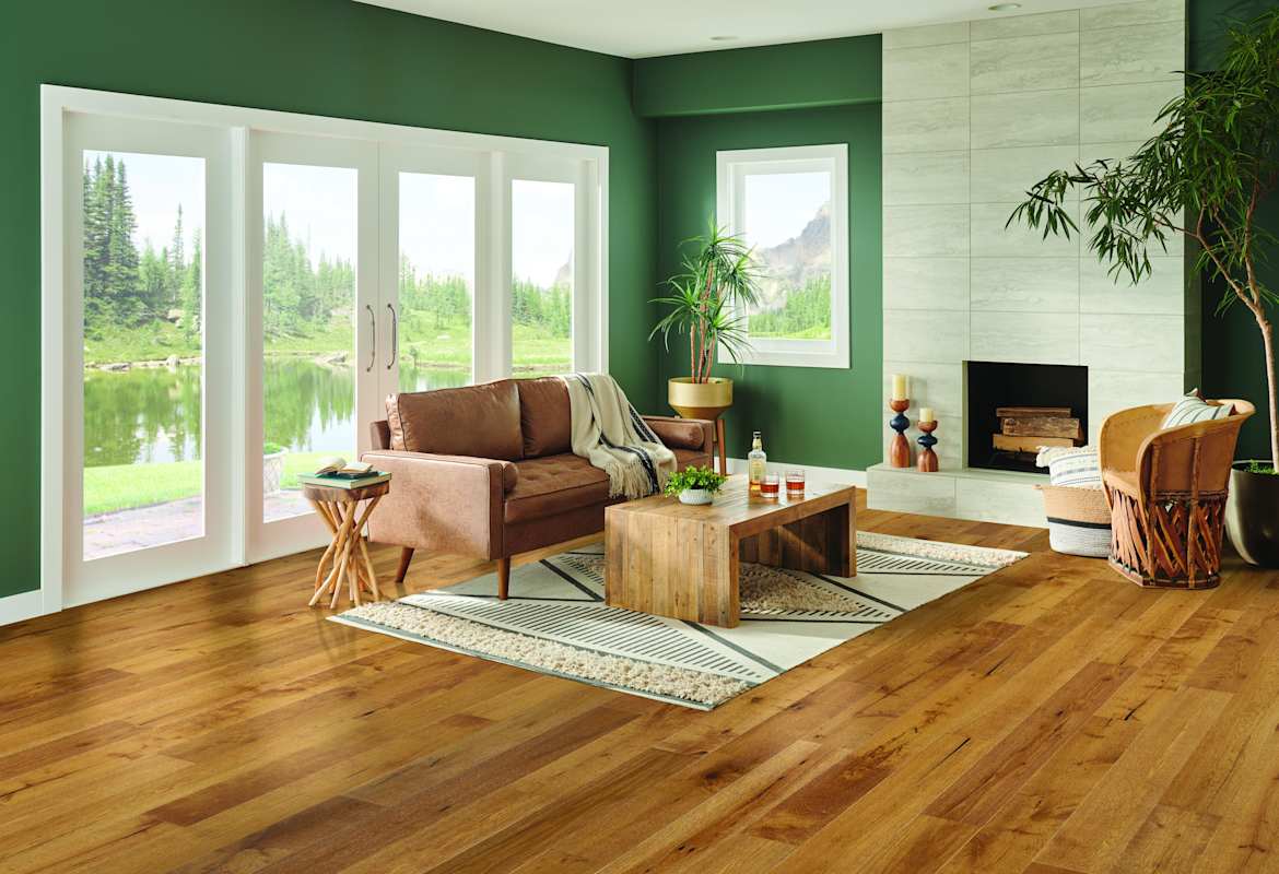 Bruce Piece of Nature Silver 7.28 in. Wide Wire Brushed Engineered White Oak Hardwood Flooring, Low Gloss, 7‑Ply – 32.68 sq. ft. per Carton (Toffee Kiss)