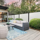 CREATIVE SURFACES Composite Fence Series 0.81 in. x 0.98 in. x 6 ft. Black Aluminum Top Bottom Fence Rail