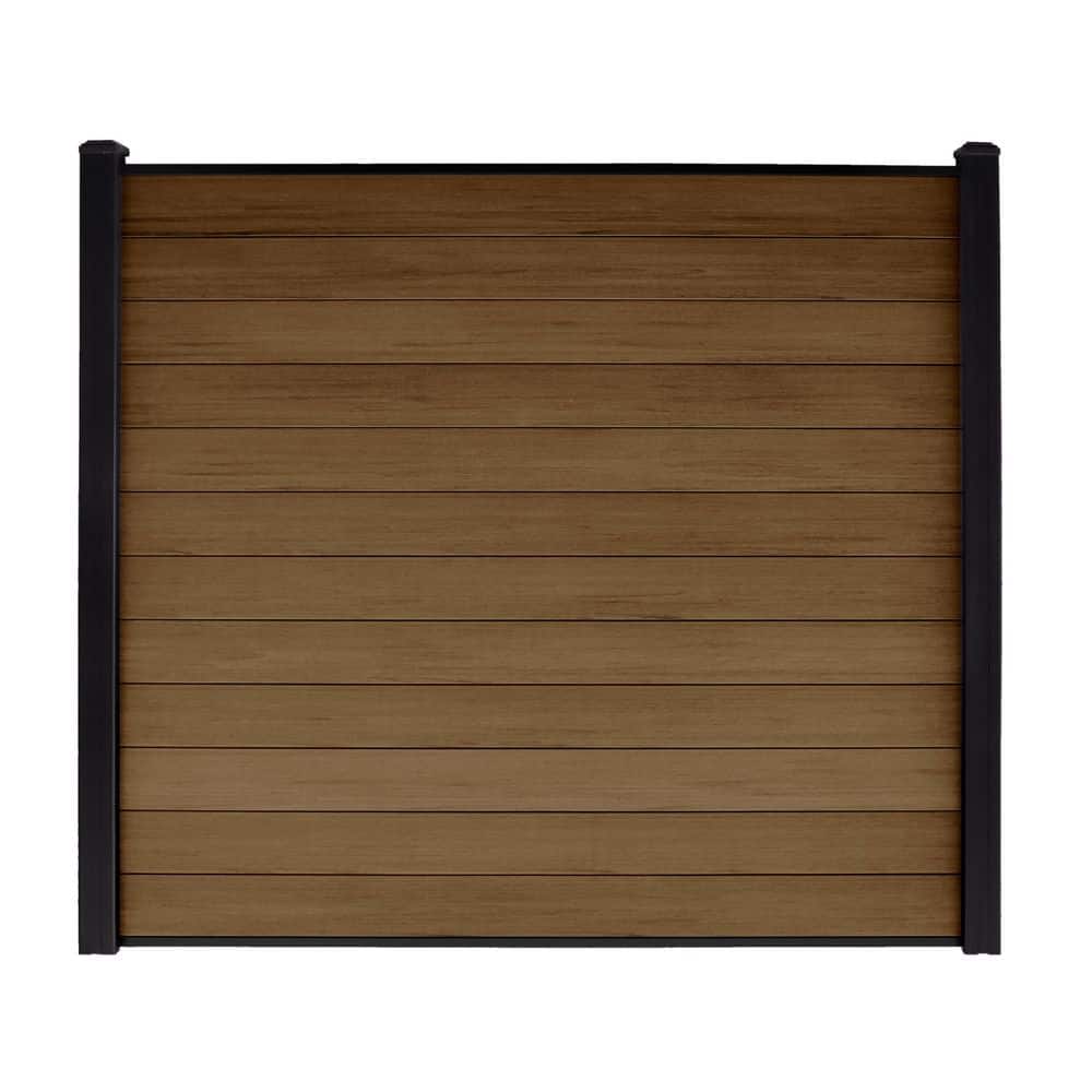 CREATIVE SURFACES Composite Fence Series 0.81 in. x 0.98 in. x 6 ft. Black Aluminum Top Bottom Fence Rail