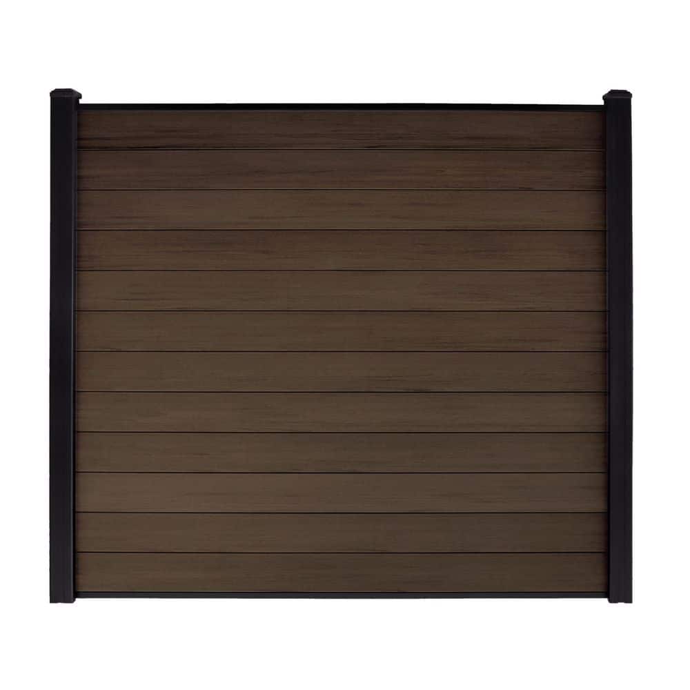CREATIVE SURFACES Composite Fence Series 0.81 in. x 0.98 in. x 6 ft. Black Aluminum Top Bottom Fence Rail