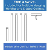 Progress Lighting Trimble 4-Light Brushed Bronze Linear Chandelier