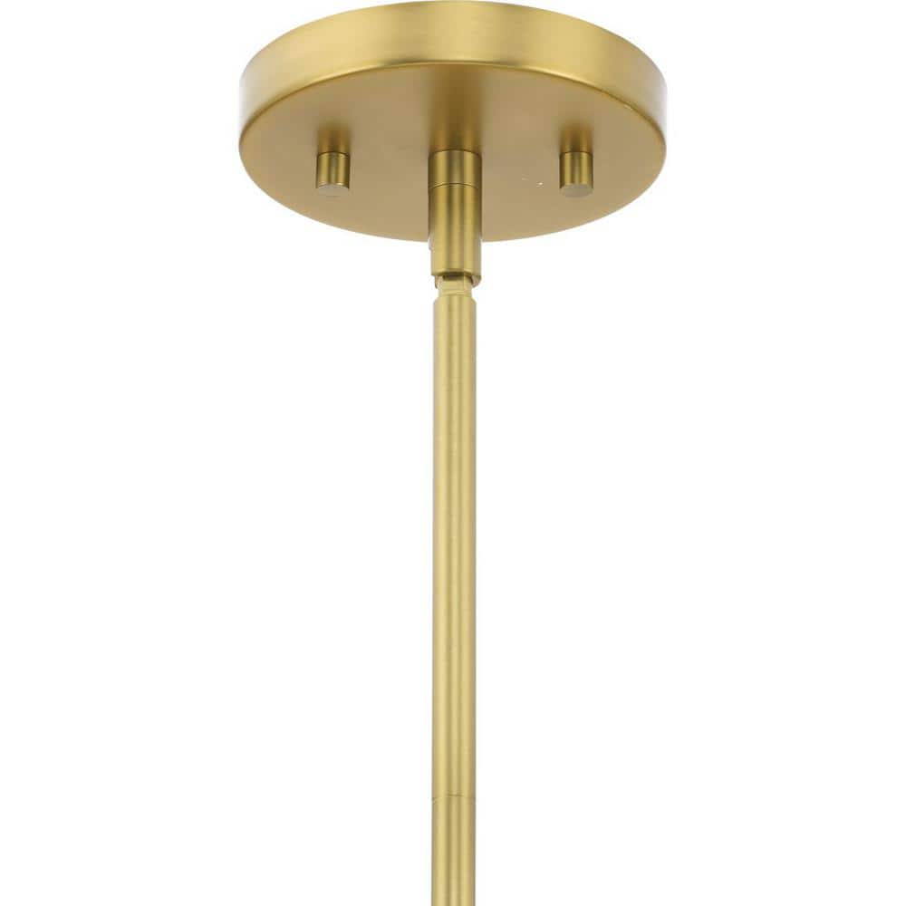 Progress Lighting Cornett 44.12 in. 6-Light Brushed Gold Mid-Century Modern Chandelier for Dining Rooms, Great Rooms, Bedrooms