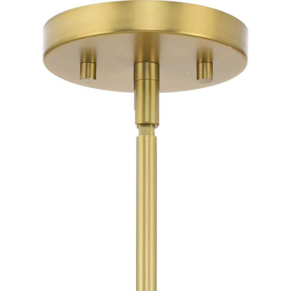 Progress Lighting Cornett 44.12 in. 6-Light Brushed Gold Mid-Century Modern Chandelier for Dining Rooms, Great Rooms, Bedrooms