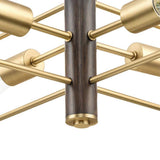 Progress Lighting Nombridge Collection 24 in. 4-Light Brushed Gold Chandelier for Breakfast Nook, Living Room and Great Room