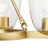 Progress Lighting Tamassee Collection 4-Light Brushed Gold Updated Traditional Chandelier with Clear Glass Shades for Dining Room