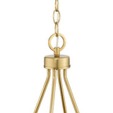 Progress Lighting Tamassee Collection 4-Light Brushed Gold Updated Traditional Chandelier with Clear Glass Shades for Dining Room
