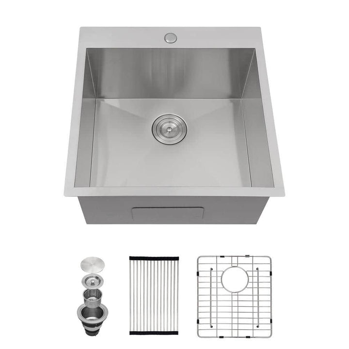 Logmey 22-inch Drop-In Stainless Steel Laundry Utility Sink