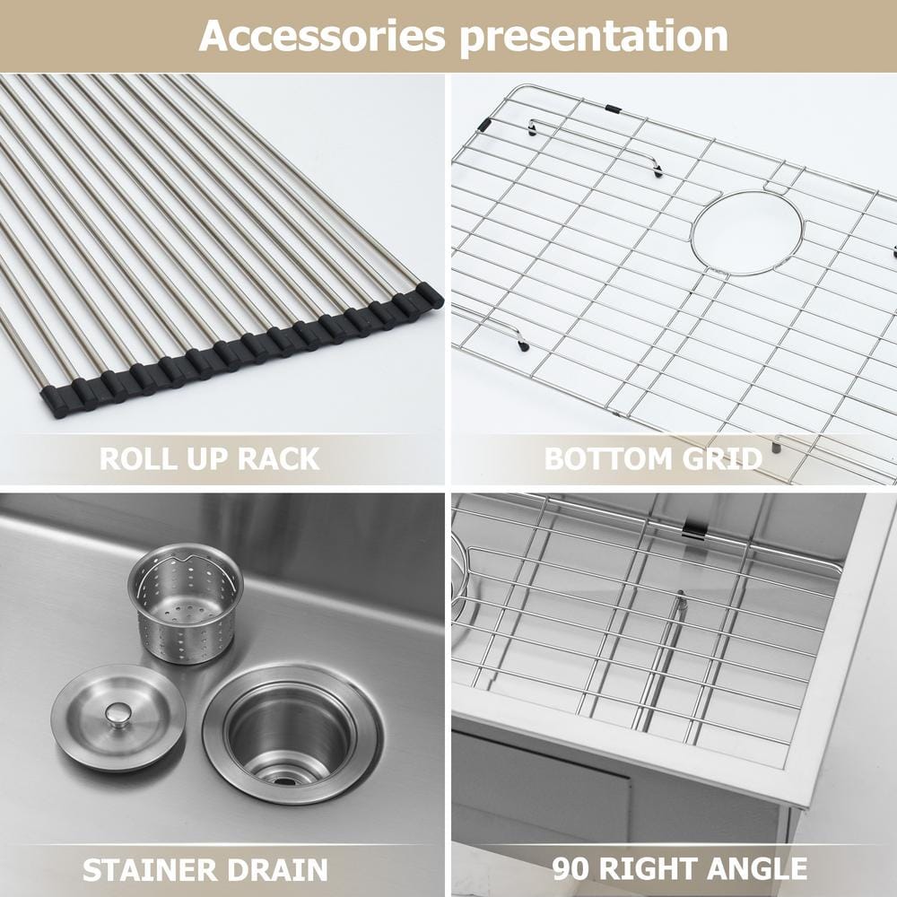 Logmey 22-inch Drop-In Stainless Steel Laundry Utility Sink