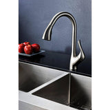 ANZZI Accent Series Single-Handle Pull-Down Sprayer Kitchen Faucet, 16.43 in. H, Brushed Nickel