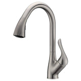 ANZZI Accent Series Single-Handle Pull-Down Sprayer Kitchen Faucet, 16.43 in. H, Brushed Nickel