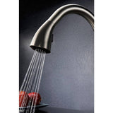 ANZZI Accent Series Single-Handle Pull-Down Sprayer Kitchen Faucet, 16.43 in. H, Brushed Nickel