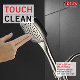Delta Everly 4-Spray 4.4 in. Single Wall Mount Handheld Shower Head with 72 in. Metal Hose in Brushed Nickel