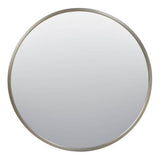 Glacier Bay 23.6 in. W x 23.6 in. H Round Brushed Nickel Medicine Cabinet with Mirror