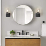 Glacier Bay 23.6 in. W x 23.6 in. H Round Brushed Nickel Medicine Cabinet with Mirror