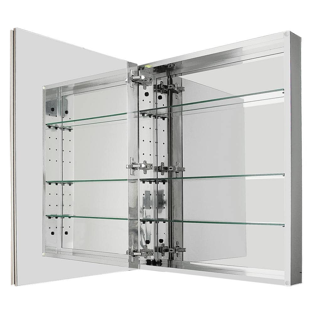 Glacier Bay 24 in. W x 30 in. H Rectangular Medicine Cabinet with Mirror