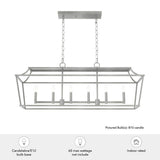 Hunter Laurel Ridge 6 Light Brushed Nickel Linear Chandelier Kitchen Light