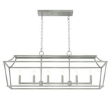 Hunter Laurel Ridge 6 Light Brushed Nickel Linear Chandelier Kitchen Light