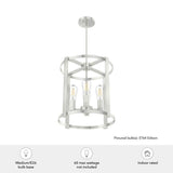 Hunter Astwood 4 Light Brushed Nickel Branch Chandelier Dining Room Light