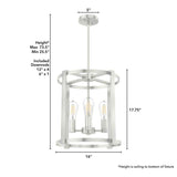 Hunter Astwood 4 Light Brushed Nickel Branch Chandelier Dining Room Light