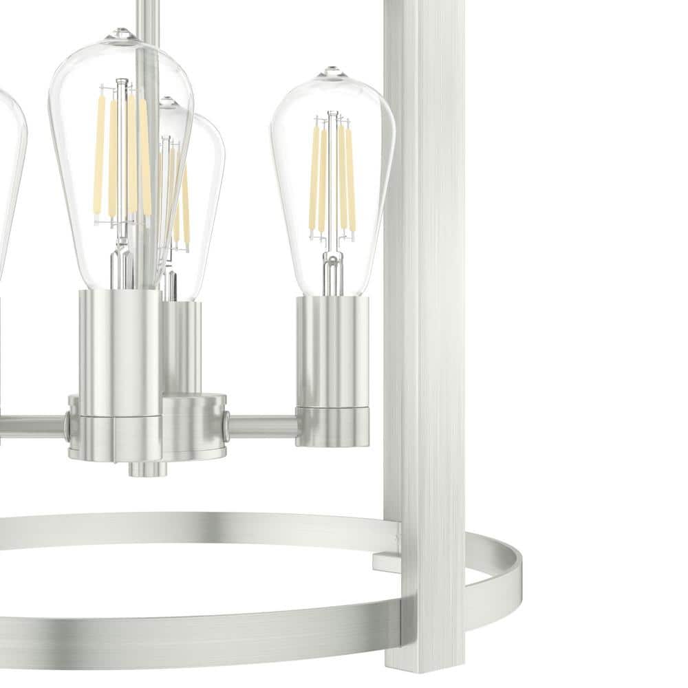 Hunter Astwood 4 Light Brushed Nickel Branch Chandelier Dining Room Light