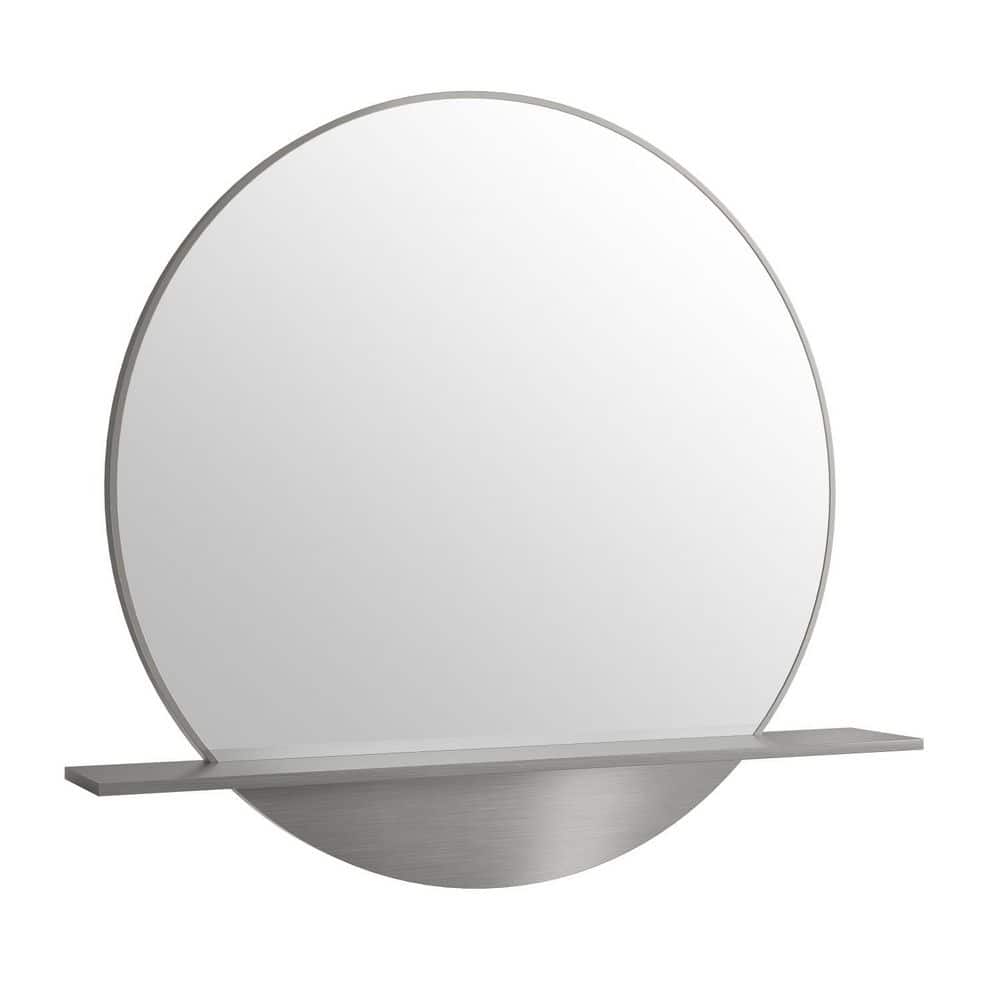 James Martin Vanities Brushed Nickel Rectangular Bathroom Vanity Mirror 24x22