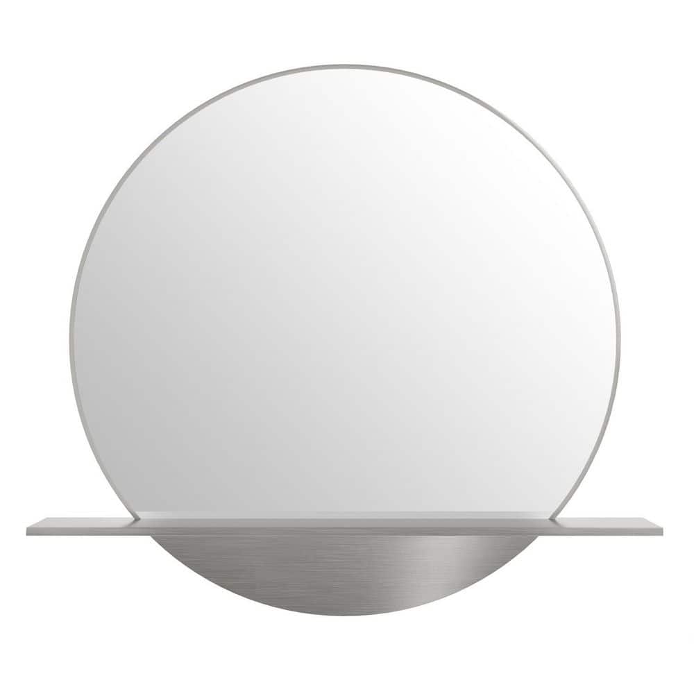 James Martin Vanities Brushed Nickel Rectangular Bathroom Vanity Mirror 24x22