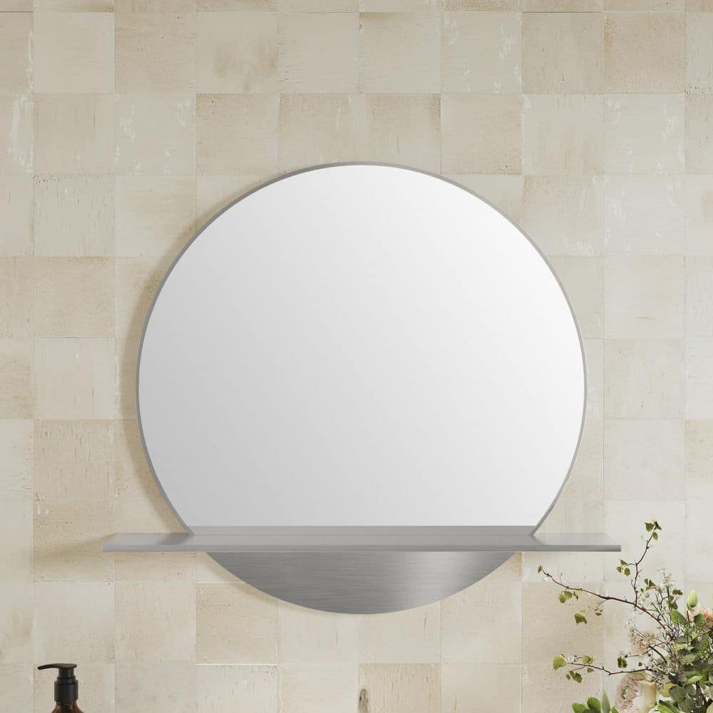 James Martin Vanities Brushed Nickel Rectangular Bathroom Vanity Mirror 24x22