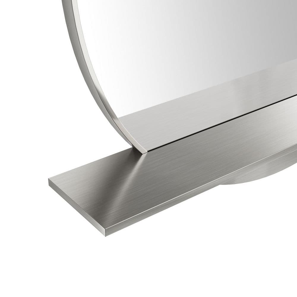 James Martin Vanities Brushed Nickel Rectangular Bathroom Vanity Mirror 24x22