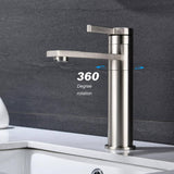 Lukvuzo Brushed Nickel Single Handle Bathroom Sink Faucet