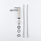 Lukvuzo Brushed Nickel Single Handle Bathroom Sink Faucet