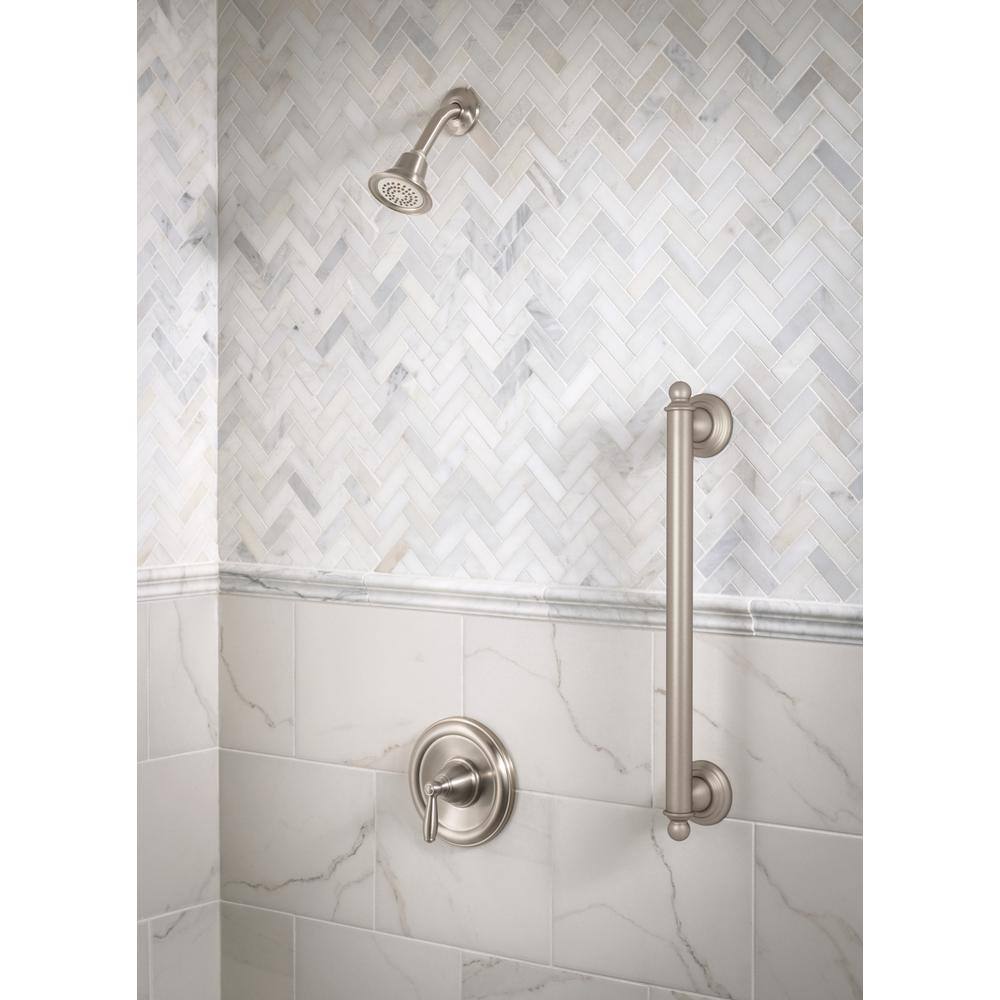 Moen Brantford Single-Handle 1-Spray Posi-Temp Tub and Shower Faucet Trim Kit in Brushed Nickel, Valve Included