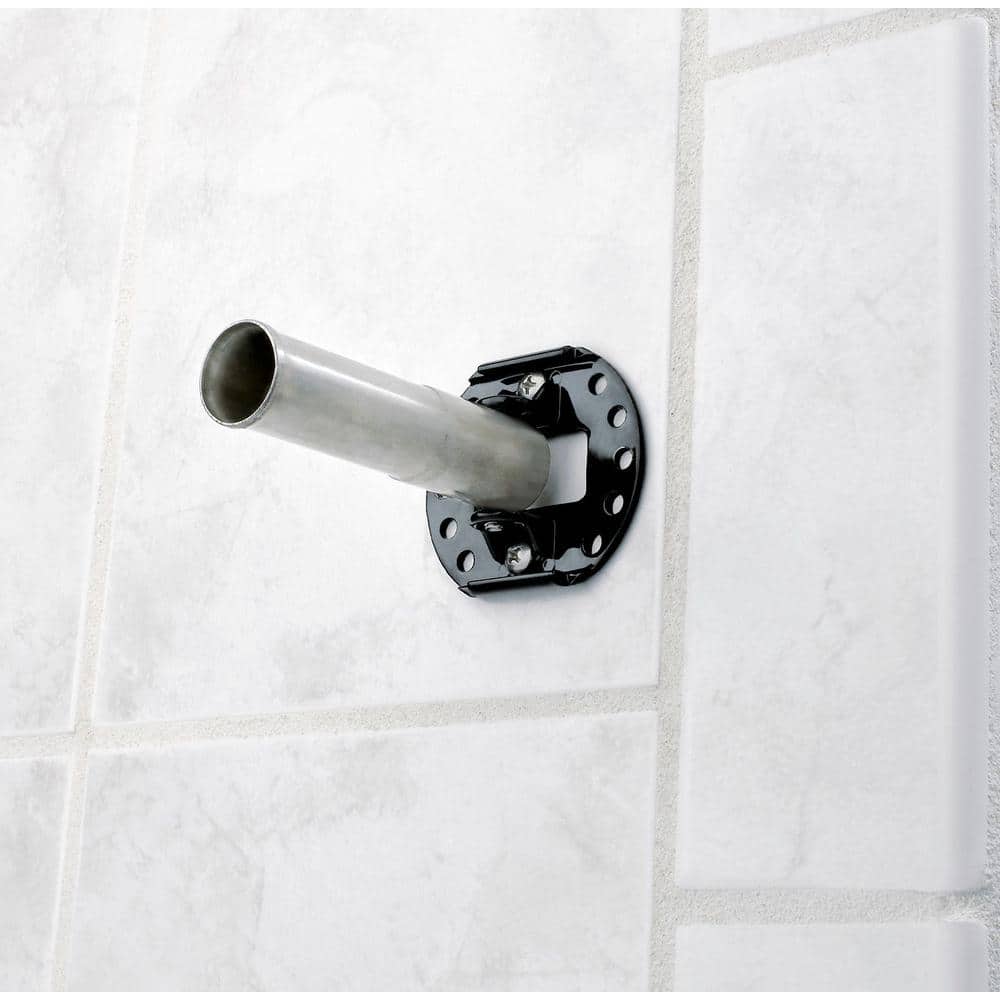 Moen 60 in. Curved Shower Rod with Pivoting Flanges in Brushed Nickel