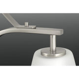 Progress Lighting Leap Collection 5-Light Brushed Nickel Etched Opal Glass Modern Chandelier Light